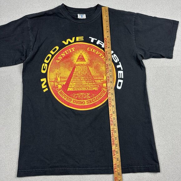 Vintage 1997 Machine Head “In God We Trust” T-Shirt | Blue Grape Tag | Rare L - Picture 6 of 6